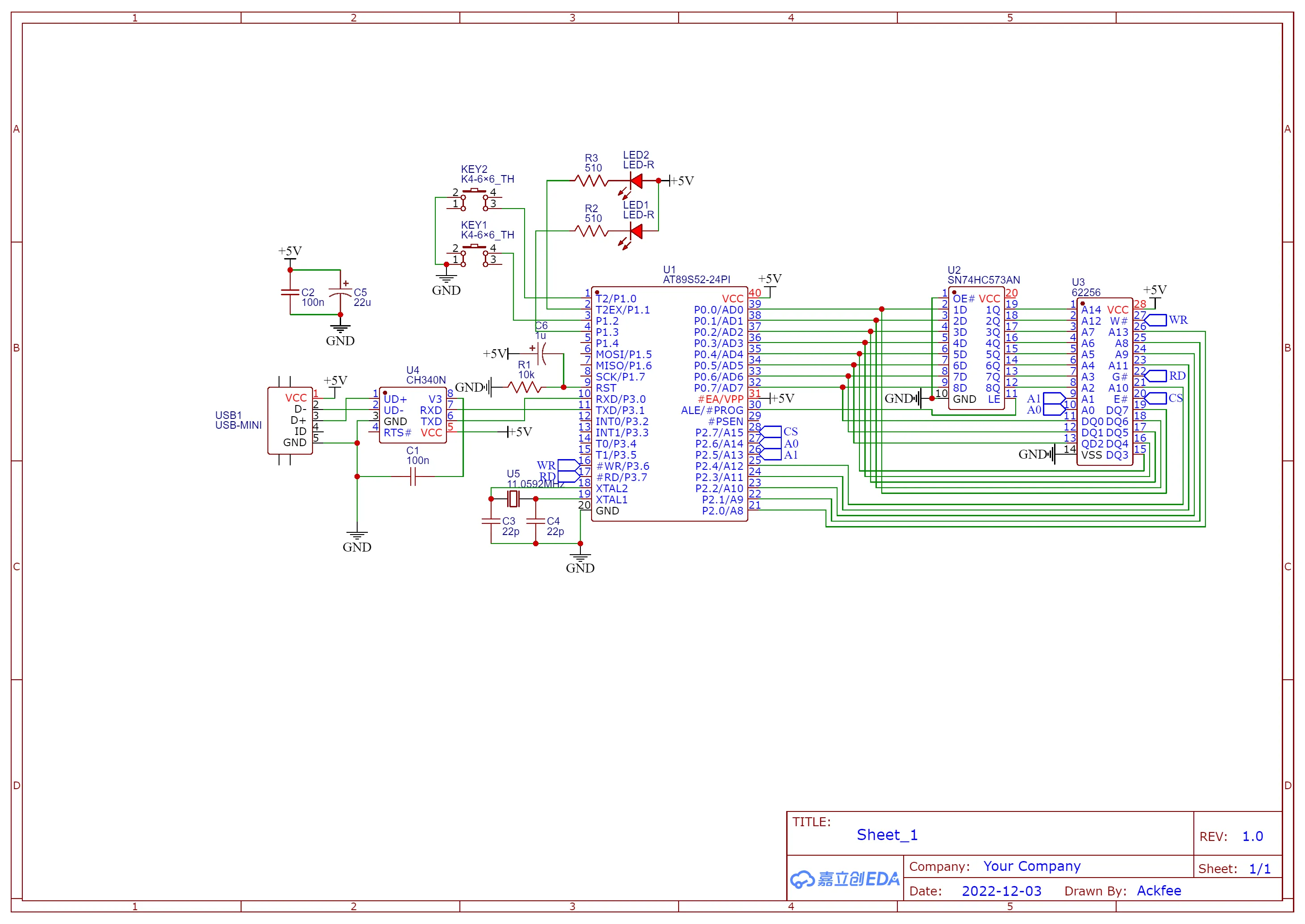 Schematic of the computer