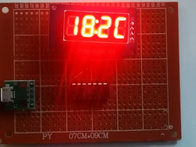 Image of the thermometer turned on