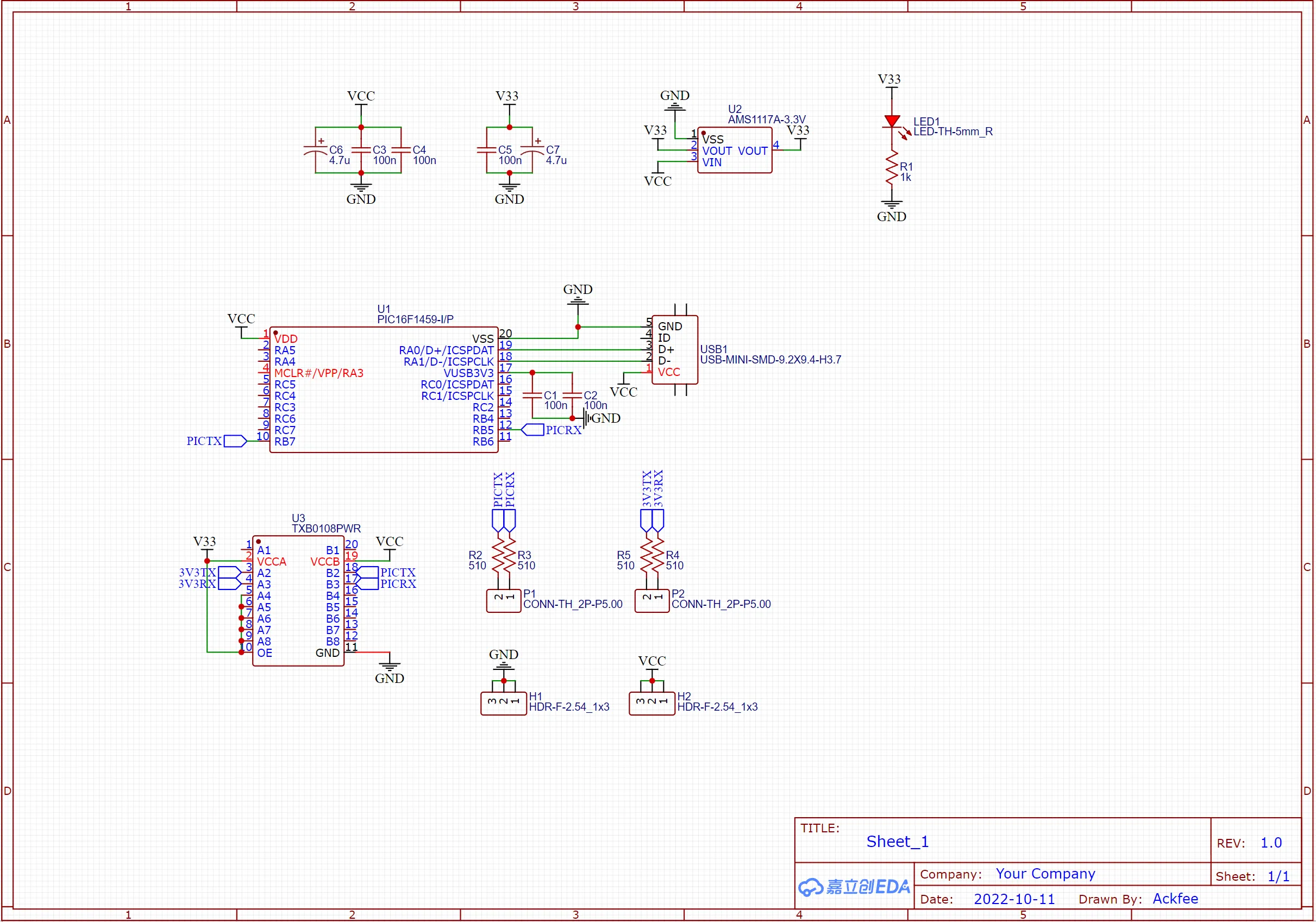 The schematic of the converter